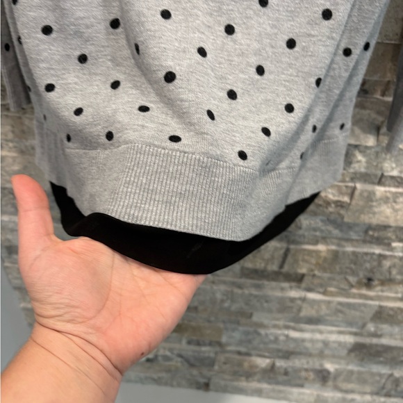 Lane Bryant Elegant Black Polka Dot V-Neck Sweater size 18/20 - Picture 8 of 9